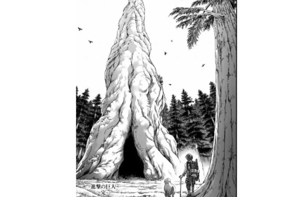 Giant tree at the end of Attack on Titan